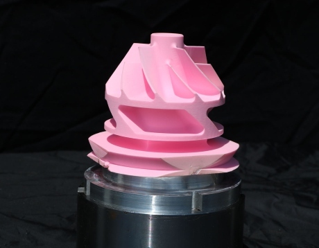 Example part machined on a compact CNC